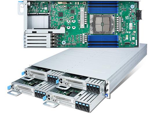Tyan B8058T76X4-270TE4HR AMD EPYC 9004 Series 4th Gen 2U4N Server