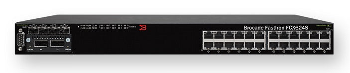 Brocade FCX624S FastIron CX 24-Ports 1000Base-T Gigabit-Ethernet SFP Layer-3 1U Rack-Mountable Network Switch