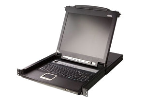 Aten CL5708N 19-Inch 1280x1024 8-Port Single Rail Slideaway LCD KVM Console