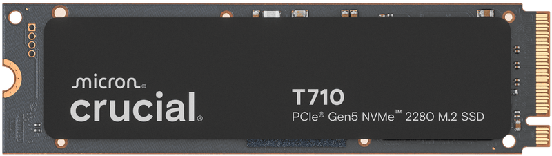Crucial CT4000T710SSD8 T710 4TB PCIe Gen 5 NVMe 2280 13.8/14.5 GBps RW M.2 Solid State Drive