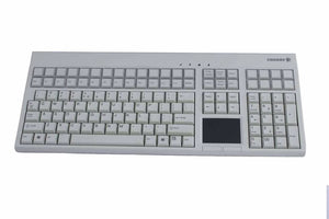 Cherry LPOS G86-71401EUAEAA 169Keys Magnetic Card Reader USB 2.0 Beige Point of Sales (POS) Qwerty Keyboard with TouchPad