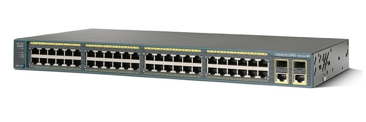 Cisco WS-C2960+48TC-S Catalyst 2960-Plus 48-Ports 1U Rack-Mountable Network Switch