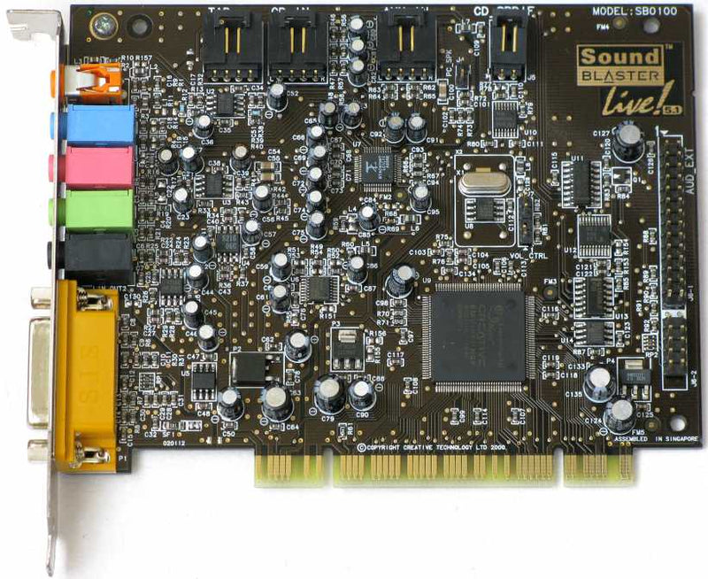Creative SB0100 5.1 Channels PCI Interface Sound Blaster Live Sound Card