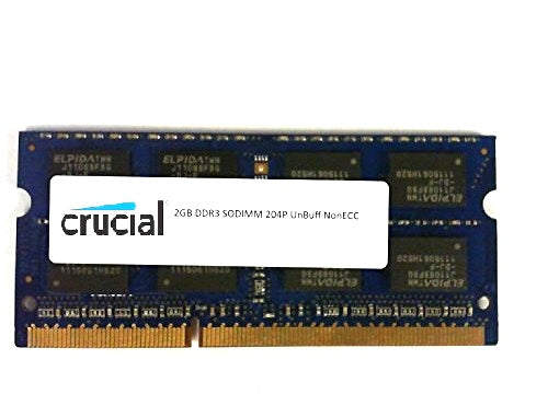 Crucial CT25664BC1067-M8FMR 2Gb 204-Pin PC3-8500 CL7 8c 256x8 DDR3-1066MHz 1Rx8 1.5V SODIMM Memory Module