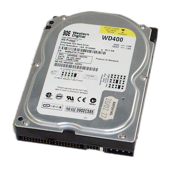 Western Digital WD400EB / WD400EB-11JEF0 40Gb 5400Rpm 2Mb Cache ATA-100 IDE/EIDE 3.5-Inch Internal Hard Drive