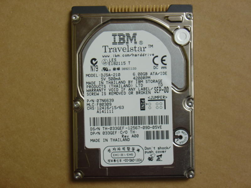 IBM Travelstar 6.0GB 4200RPM 9.5MM Ultra DMA/ATA-4 IDE/EIDE Hard Drive