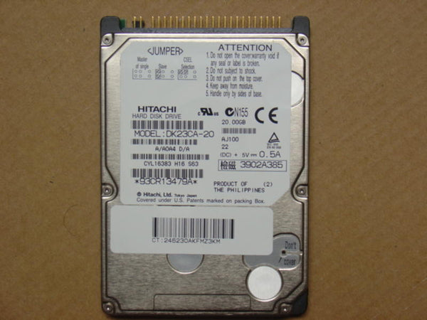 Hitachi 20.0GB 4200 RPM 9.5MM ATA-5 IDE/EIDE Drive