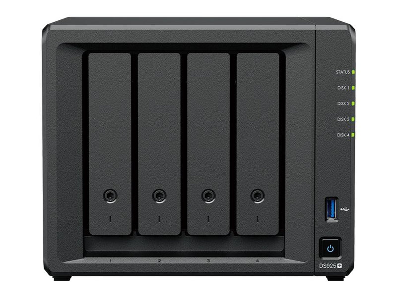 Synology DS925+ 4-bay DiskStation AMD Ryzen V1500B  2.2 GHz Quad-Core Network Storage