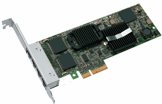 Dell HM9JY E1G44ETBLK Intel Quad-Port 1000Base-T PCI-Express 2.0 Low-Profile Network Server Adapter