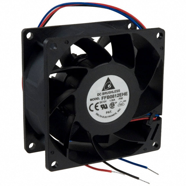 Delta Electronics FFB0812EHE 12Volts DC 5700RPM 3-Wire Ball Bearing Tubeaxial Brushless Cooling Fan