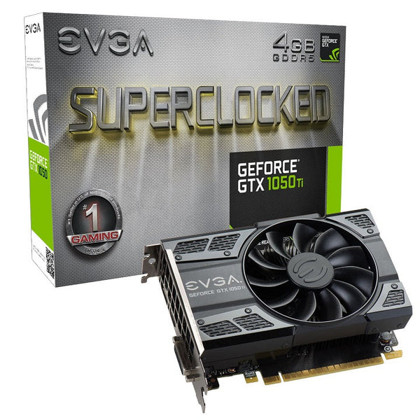 EVGA 04G-P4-6253-KR Nvidia Geforce GTX 1050Ti 4Gb GDDR5 128-Bit PCI-Express 3.0 Gaming Video Graphic Adapter