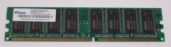 Elixir M2U51264DS8HC3G-5T 512MB PC3200 DDR 184-Pin Memory