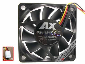 Everflow R126015DL 12Volts DC 0.14Amp 3-Wire 3-Pin 60x60x15mm Server Fan