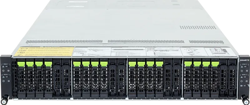 Gigabyte H263-V60-LAW1 NVIDIA Grace CPU Superchip 2U 4-Node Gen5 NVMe DLC Rack-Mountable Server