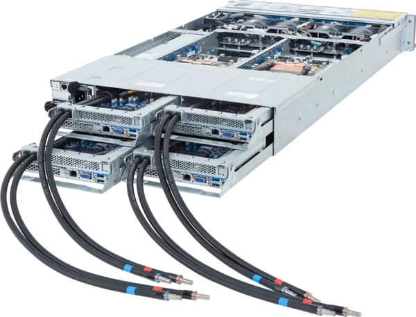 Gigabyte H263-V60-LAW1 NVIDIA Grace CPU Superchip 2U 4-Node Gen5 NVMe DLC Rack-Mountable Server