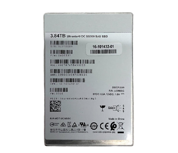 HGST HUSTR7638ASS205/0B34997 Ultrastar DC SS530 3.84TB 2.5-inch SSD