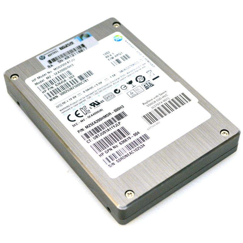 Hewlett Packard MO0200EBTJU 200Gb 3G MLC SFF Serial-ATA 2.5-Inch Internal Solid State Drive (SSD)