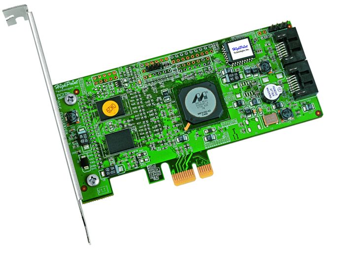 HighPoint ROCKETRAID 3120-LF 128Mb DDR-II PCI-Express x1 Serial-ATA 3.0Gbps Raid Controller Card