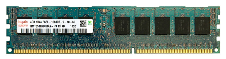 Hynix HMT351R7BFR4A-H9 4Gb PC3-10600 DDR3-1333MHz ECC Registered CL9 240-Pin DIMM 1.35V Single Rank Memory Module