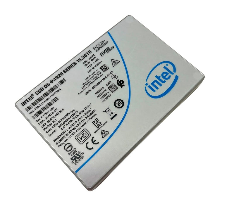 Intel SSDPE2NV153T8 D5-P4326 15.36TB PCIe Gen 3.1x4 2.5-Inch Solid State Drive