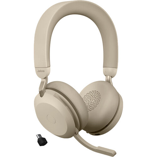 Jabra 27599-989-998 Evolve2 75 1.6-Inch 5-20000Hertz UC Noise-Canceling Beige Wireless Headset