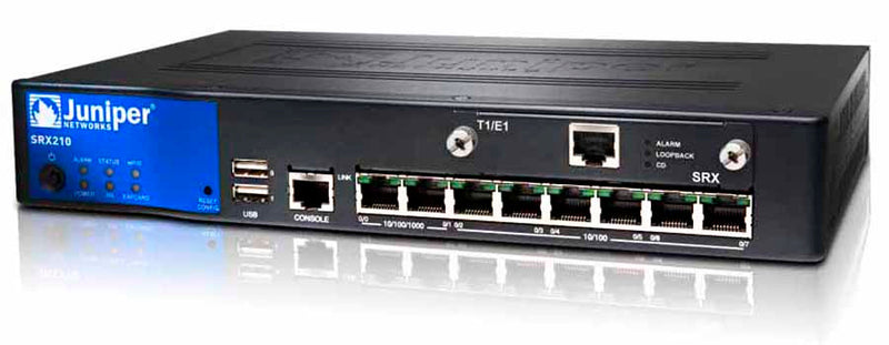 Juniper Networks SRX210HE2 SRX-SRX210 Eight-Ports 1000Base-T 1U Rack-Mountable Router
