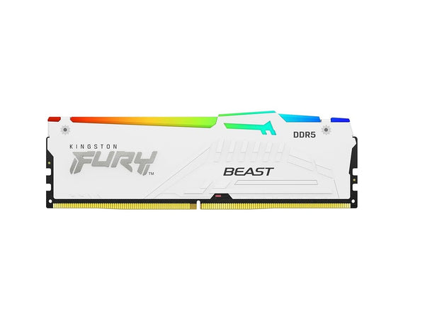 Kingston KF552C40BWAK2-64 64GB Fury Beast White RGB XMP DDR5 SDRAM Memory Kit