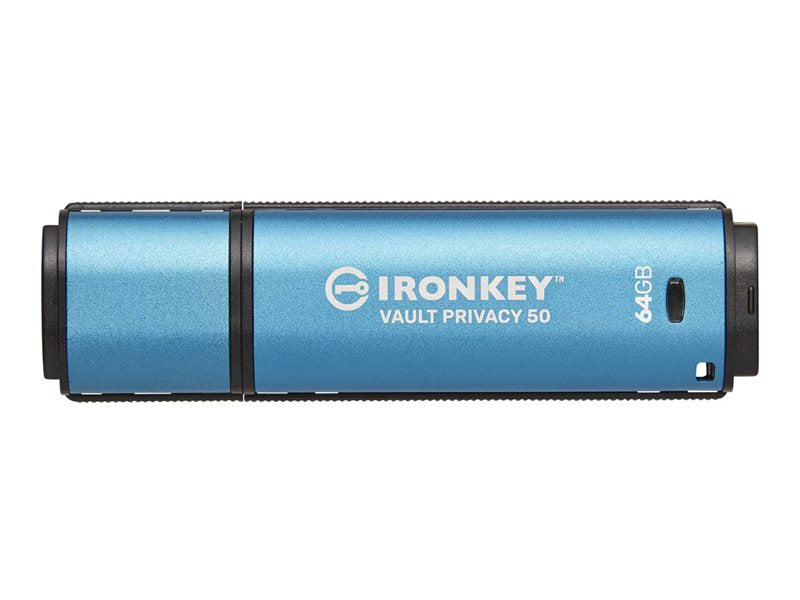 64GB IRONKEY VAULT PRIVACY 50 AES-256 ENCRYPTED, FIPS 197 (BULK PACK)