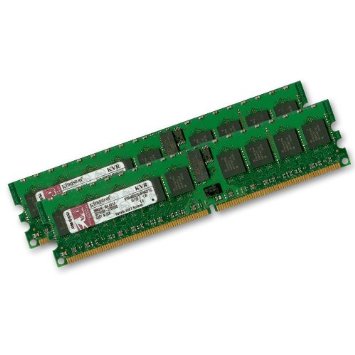 Kingston KVR400D2S4R3K2/1G 1GB (2x512MB) 240-Pins PC2-3200 DDR2-400MHz ECC Registered DIMM Single-Rank Memory Kit