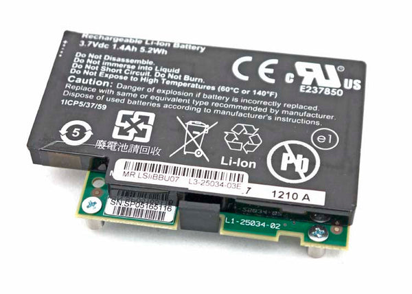 LSI LSLIBBU07 L3-25034-03F MegaRaid 3.7VDC Intelligent Backup Remote Battery Kit
