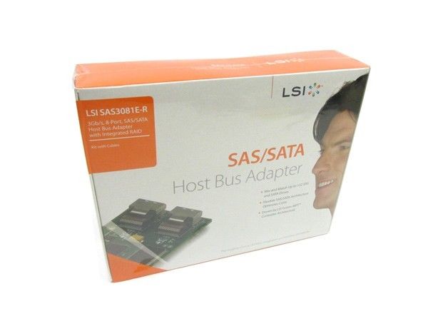 LSI SAS3081E-R Dual-Port PCI-Express SAS/SATA 3.0Gbps Raid Host Bus Adapter