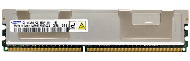 Samsung M395T2953CZ4-CE60 1GB 240-PIN PC2-5300 CL5 18C 64x8 Fully Buffered ECC DDR2-667 FBDIMM