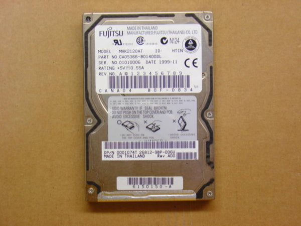 Fujitsu 12.0GB 4200 RPM 9.5MM Ultra DMA-66 /ATA-5 IDE/EIDE