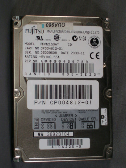 Fujitsu MHM2150AT 15.0GB 4200Rpm 9.5MM Ultra DMA-66 / ATA-5 IDE / EIDE 2.5-Inch Internal Hard Drive