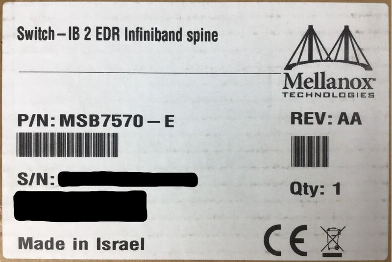 Mellanox MSB7570-E 36-Port EDR 100Gb/s QSFP28 InfiniBand Spine Switch Blade Module