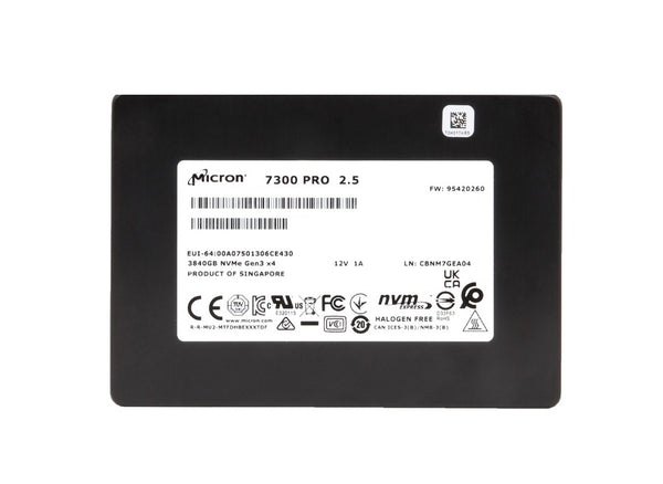Micron MTFDHBG3T8TDF-1AW4ZABYYR 7300Pro 3.84TB PCIe M.2 SSD