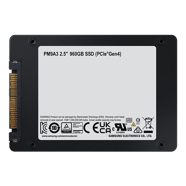 Samsung MZQL2960HCJR PM9A3 960GB PCI-E Gen4 X4 NVME 2.5 U.2 SSD