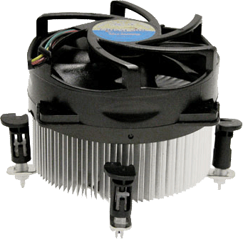 Masscool 8W501B1M3G Socket-LGA775 2400Rpm 12Volts DC 0.20Amp 3-Pin Ball Bearing Aluminum Heatsink Cooling Fan