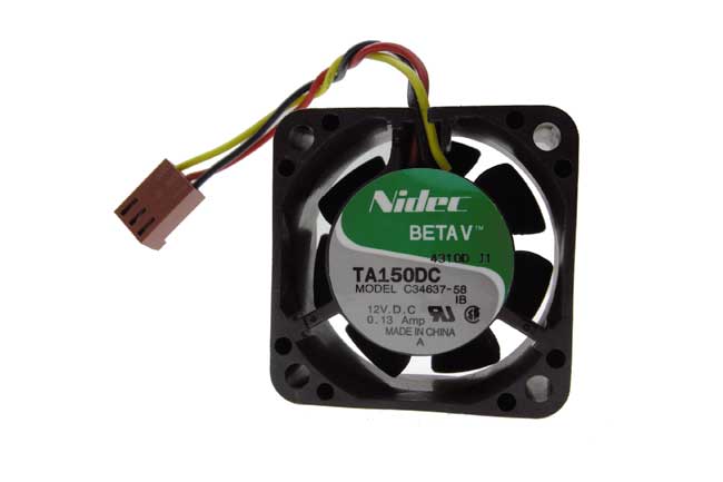 Nidec C34637-58 / 24P0844 / 24P0892 8000Rpm 12Volts DC 0.13Amp 3-Wire 3-Pin Connector 40mm Cooling Fan