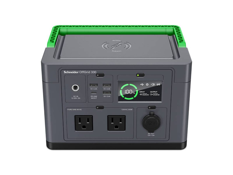 Schneider PPS330 OffGrid Portable Power Station 330 120V 332Wh Lithium-ion 2 NEMA Sinewave