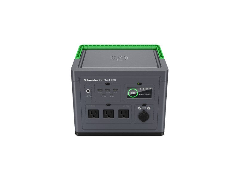 Schneider PPS730 OffGrid Portable Power Station 730, 120V, 738Wh Lithium-ion, 3 NEMA, Sinewave