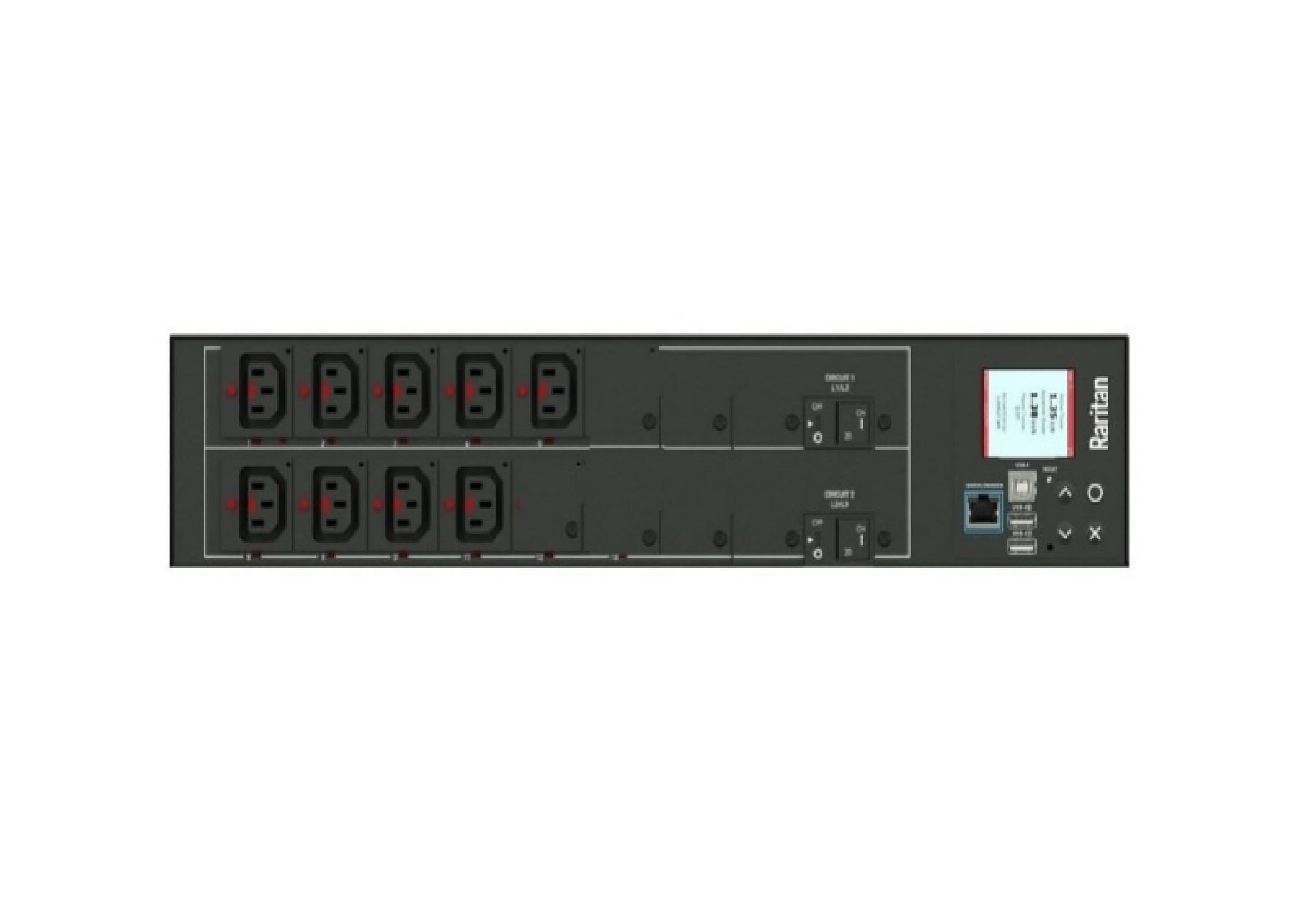Paritan Rack Device Raritan PX3TS-1875R Single-Phase 9-Outlets 16A Rack PDU