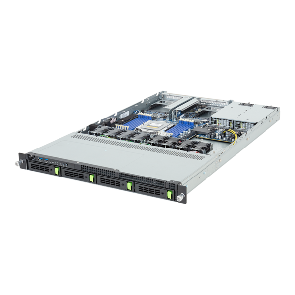 Gigabyte R163-Z34-AAH1 1U UP EPYC9005 9004 4x3.5 2.5 Gen5 NVMe Rack Mount Server
