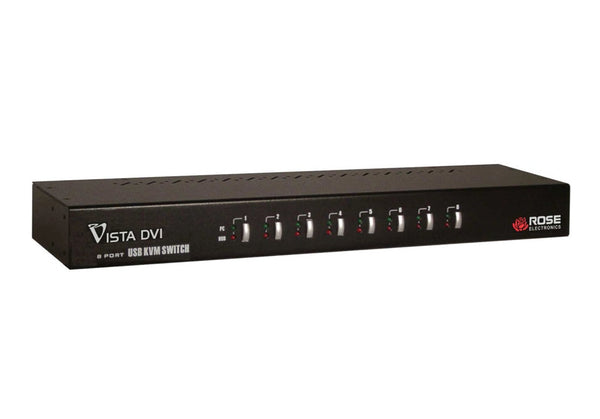 Rose Electronics Kvm-8Tdvi/A1 Vista Dvi 8-Port Single-Link Kvm Switch