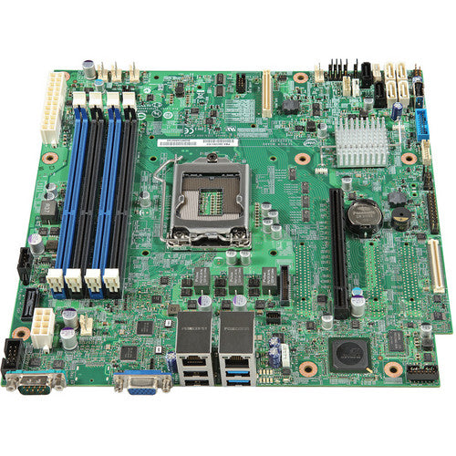 Intel S1200V3Rpo Chipset-C224 Socket-Lga1150 32Gb Ddr3L-1600Mhz Rack-Mountable Micro-Atx Motherboard