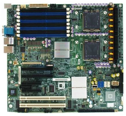 Intel S5000PSLSASR Chipset-Intel 5000P Socket-Dual LGA-771 FBDIMM-1333MHz SSI EEB E-ATX Server Motherboard