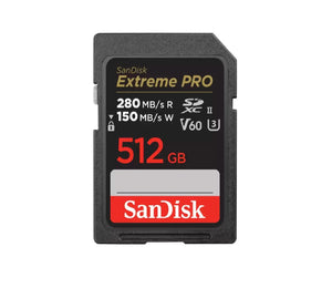 Sandisk SDSDXEP-512G-GN4IN Extreme Pro 512GB UHS-II Memory Card