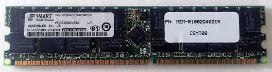 SMART Modular SGE72564DED323R2IC / MEM-R1002G400ER 2Gb 184-Pin PC-3200 Memory Module