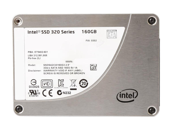 Intel Ssdsa2Cw160G3 320-Series 160Gb Mlc Serial Ata-3.0Gbps 2.5-Inch Internal Solid State Drive