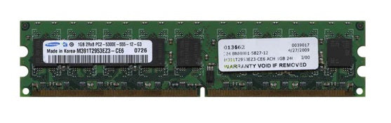 Samsung M391T2953EZ3-CE6 1GB 240-Pin PC2-5300 DDR2-667MHz ECC Unbuffered CL5 DIMM Dual Rank Memory Module
